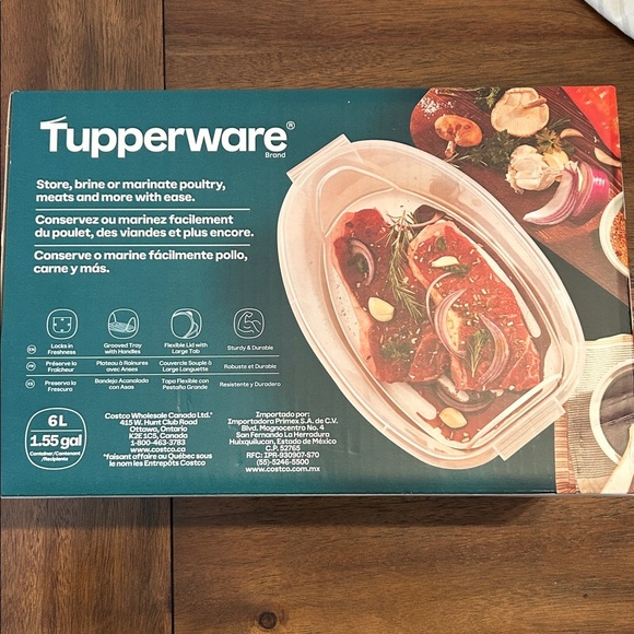Tupperware XL Food Storage Container 6L 1.55 gal Rotisserie Chicken Storage NWT - Picture 2 of 4